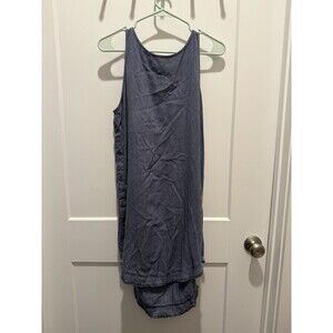 Anthropologie Cloth & Stone Small Chambray Side Button Up Tank Dress Sleeveless